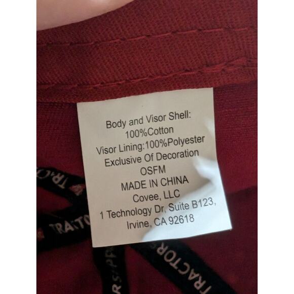 Tractor Supply Company Hat Adult Size Red Adjustable Strap Back Baseball Cap - Picture 8 of 9